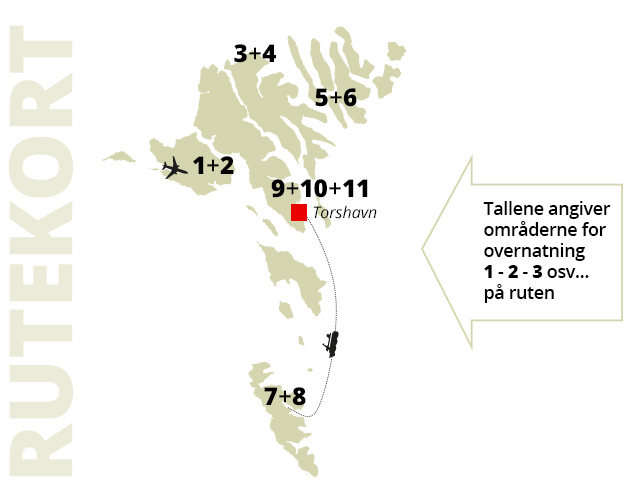 Pakkerejse til Færøerne med en komplet kør-selv ferie